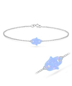 Sapphire Opal Silver Bracelet BRS-237B